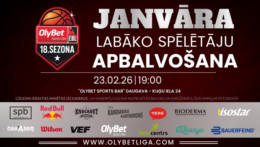 OlyBet Basketbola līgas - Janvāra līderi