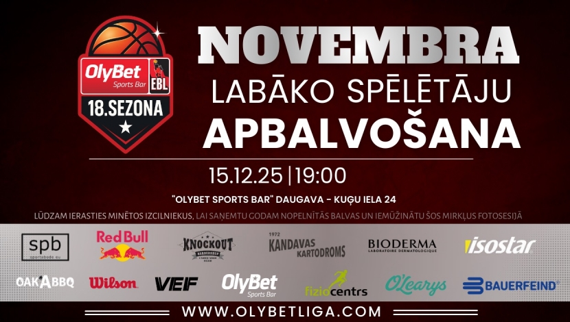 OlyBet Basketbola līgas - novembra līderi